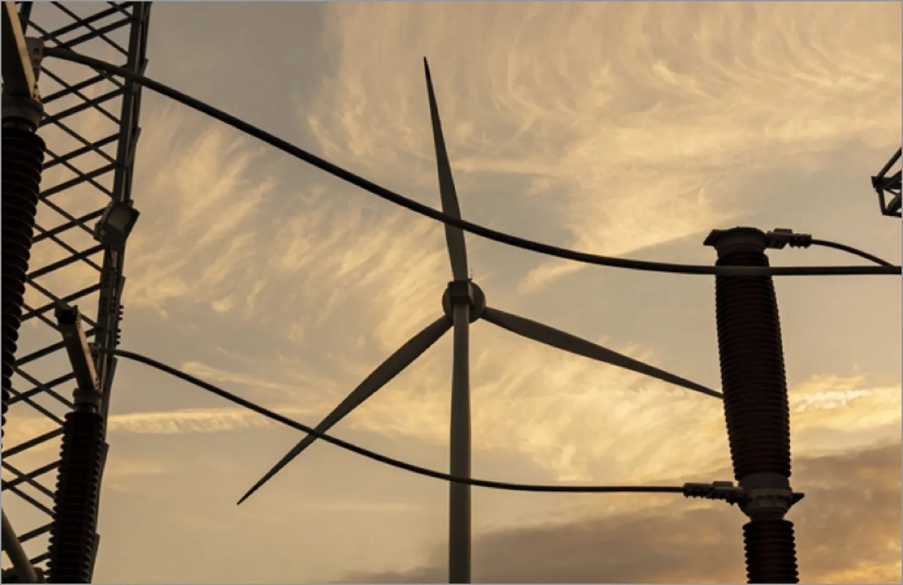 Power grid with renewable energy integration.