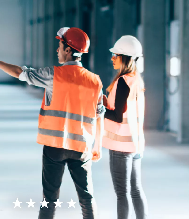 construction workers on site