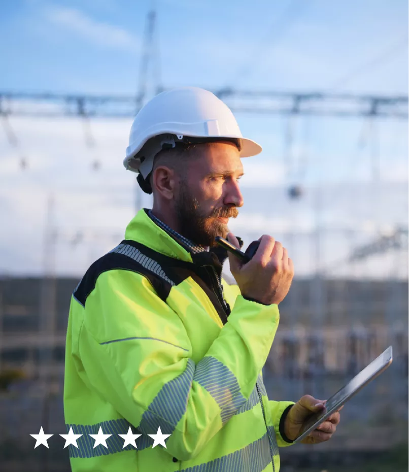 construction workers on site