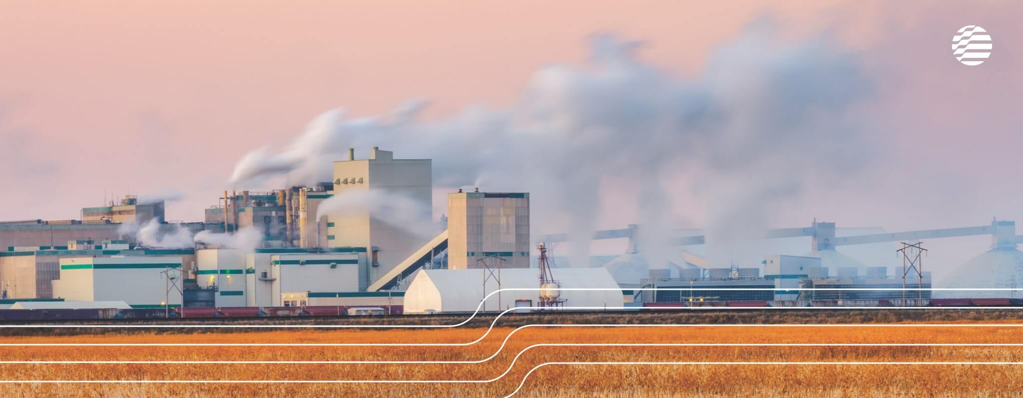 Mining facility ina remote region of North America.